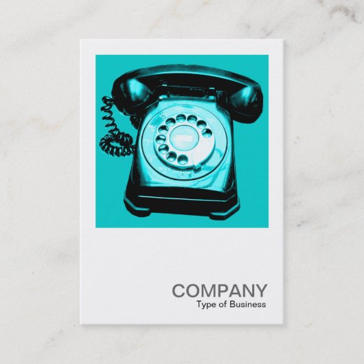 正方形の写真0126 – ホットライン – 水色 名刺 (正面)