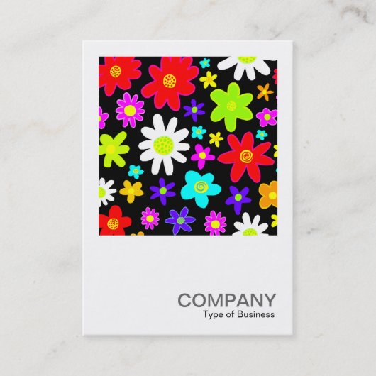 正方形の写真0140 – 漫画の花 名刺 (正面)