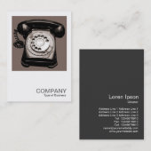 正方形の写真0148 – 旧電話 – 暖かいトーン 名刺 (正面/裏面)
