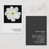 正方形の写真0167 – コスモスの花（黒） 名刺 (正面/裏面)