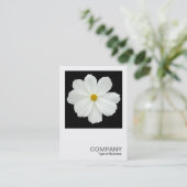 正方形の写真0167 – コスモスの花（黒） 名刺 (スタンド正面)