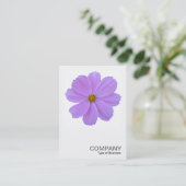 正方形の写真0171 – 紫のコスモスの花 名刺 (スタンド正面)