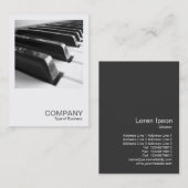 正方形の写真0181 – キーボードB&W 名刺 (正面/裏面)