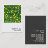 正方形の写真0201 – 水仙/水仙 名刺 (正面/裏面)