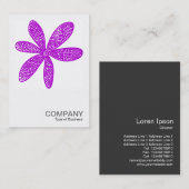 正方形の写真0209 -かわいらし花 – 紫 名刺 (正面/裏面)