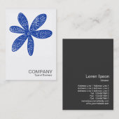 正方形の写真0212 -かわいらし花 – ネイビーブルー 名刺 (正面/裏面)