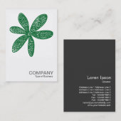 正方形の写真0213 -かわいらし花 – 森林緑 名刺 (正面/裏面)