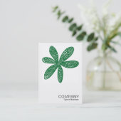 正方形の写真0213 -かわいらし花 – 森林緑 名刺 (スタンド正面)
