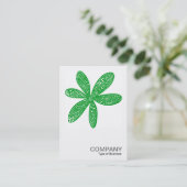 正方形の写真0214 -かわいらし花 – 緑 名刺 (スタンド正面)