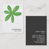 正方形の写真0215の-かわいらしい花-アボカドの緑 名刺 (正面/裏面)