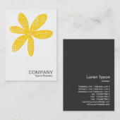 正方形の写真0218の-かわいらしい花-こはく色 名刺 (正面/裏面)