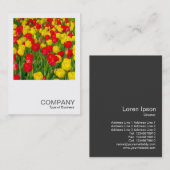 正方形の写真0220 – チューリップ 名刺 (正面/裏面)