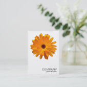 正方形の写真0233 – オレンジ色のマリゴールド 名刺 (スタンド正面)