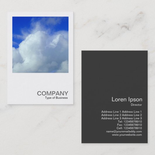 正方形の写真0258 – 雲 名刺 (正面/裏面)