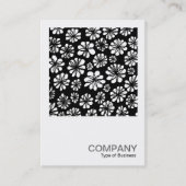 正方形の写真0264 – 白黒の花 名刺 (正面)