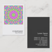 正方形の写真0266 -カラフル万華鏡のように千変万化するパターン 名刺 (正面/裏面)