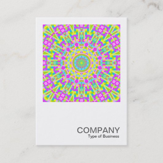 正方形の写真0270 -カラフル万華鏡のように千変万化するパターン 名刺 (正面)