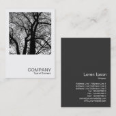 正方形の写真0277 – 高コントラストツリー 名刺 (正面/裏面)
