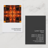 正方形の写真0287 – オレンジ色の万華鏡のように千変万化するパターン03 名刺 (正面/裏面)