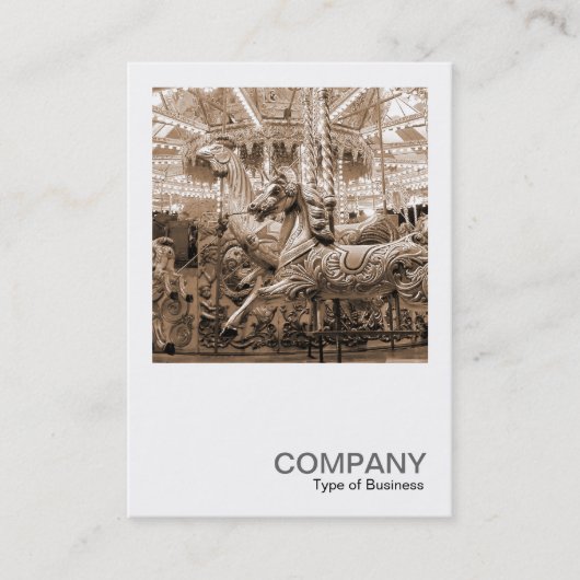 正方形の写真028 -回転木馬 名刺 (正面)