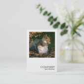 正方形の写真0356 – 灰色リス 名刺 (スタンド正面)