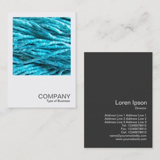 正方形の写真0369 – ビーズ編み 名刺 (正面/裏面)