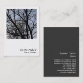 正方形の写真0382 – シルエットされた枝 名刺 (正面/裏面)