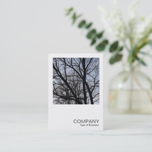 正方形の写真0382 – シルエットされた枝 名刺 (スタンド正面)