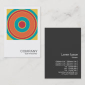 正方形の写真0432 -カラフル円05 名刺 (正面/裏面)