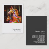 正方形の写真0441 メリー --Go-Round Horses 名刺 (正面/裏面)
