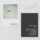 正方形の写真0449 – 通過飛行機02 名刺 (正面/裏面)