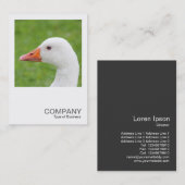 正方形の写真0488 – ホワイトガチョウ 名刺 (正面/裏面)