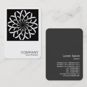 正方形の写真0498 – 幾何学模様の花02 （丸い） 名刺 (正面/裏面)