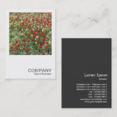 正方形の写真0509 – チューリップのベッド 名刺 (正面/裏面)