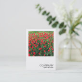 正方形の写真0510 – 赤チューリップ01 名刺 (スタンド正面)