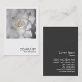 正方形の写真0512 – 白ツバキ 名刺 (正面/裏面)