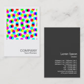 正方形の写真0540 – カラーハーフトーンパターン 名刺 (正面/裏面)