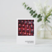 正方形の写真0555 – キー白熱［赤熱］光を放つボード 名刺 (スタンド正面)