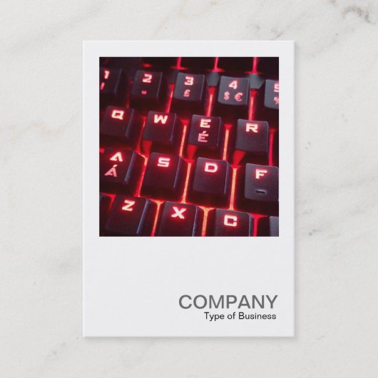 正方形の写真0555 – キー白熱［赤熱］光を放つボード 名刺 (正面)