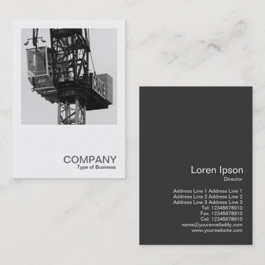 正方形の写真0584 – タワークレーン02 名刺 (正面/裏面)