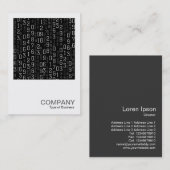 正方形の写真0597 – カスケーディング番号 名刺 (正面/裏面)