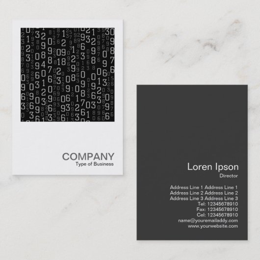 正方形の写真0597 – カスケーディング番号 名刺 (正面/裏面)