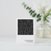 正方形の写真0597 – カスケーディング番号 名刺 (スタンド正面)