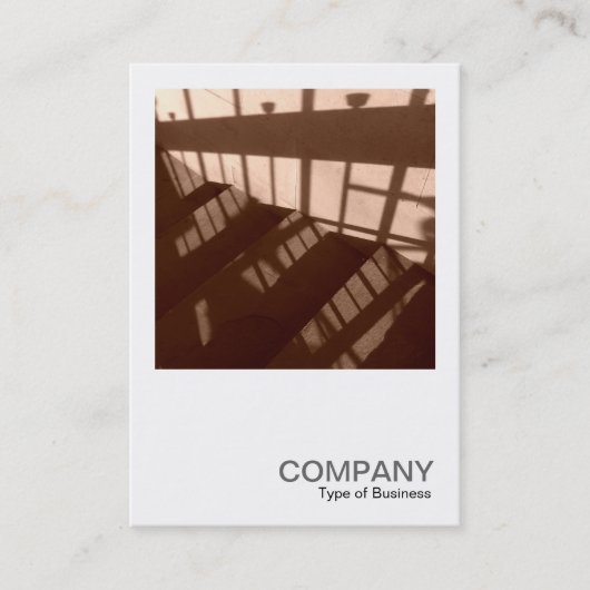 正方形の写真060 – ステップ上の影 名刺 (正面)