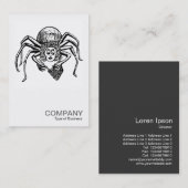 正方形の写真070 -編み物のくも 名刺 (正面/裏面)