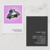 正方形の写真072 – 受飛んでいる皿 名刺 (正面/裏面)