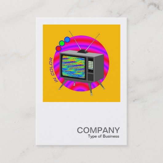 正方形の写真073 -レトロ色TV 名刺 (正面)