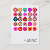 正方形の写真091 - 25のカラフルな曼荼羅 名刺 (正面)