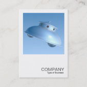 正方形の写真607 – 受飛んでいる皿 名刺 (正面)