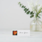 正方形の写真 – ウェールズのポピー(オレンジ) スキニー名刺 (スタンド正面)